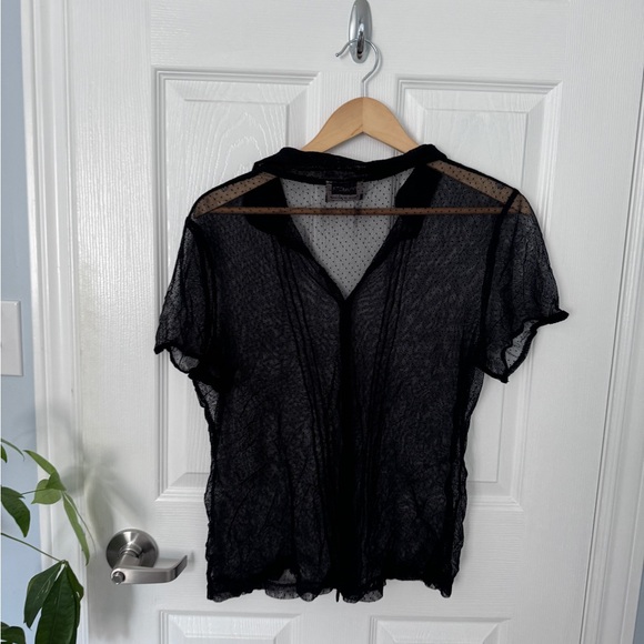 Vintage polka dot mesh shirt - Picture 3 of 3
